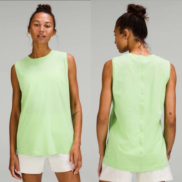 NWT Lululemon All Yours Tank Top Scream Green Light Size 12 - Picture 1 of 9